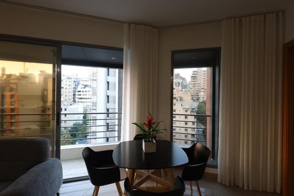View (from property/room), Balcony/Terrace, Living room, Dining area