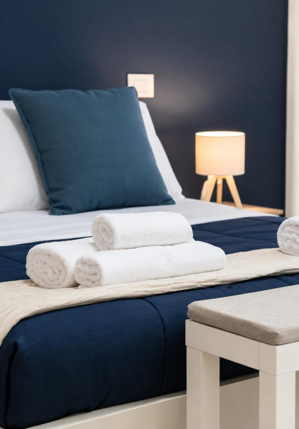 Bed, Decorative detail, Bedroom, towels