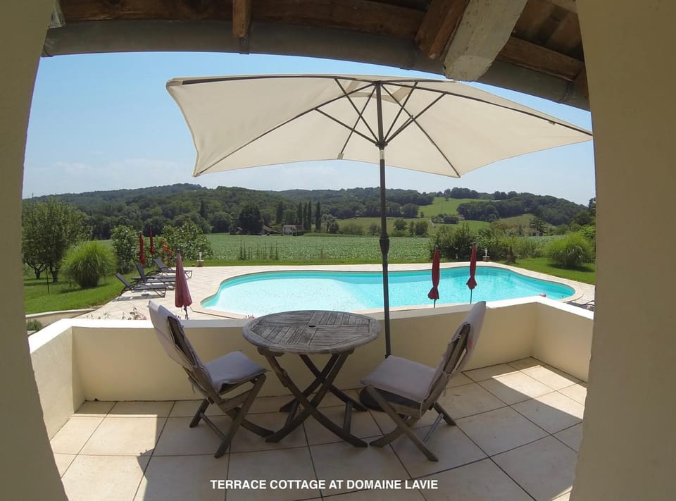Natural landscape, View (from property/room), Swimming pool, sunbed