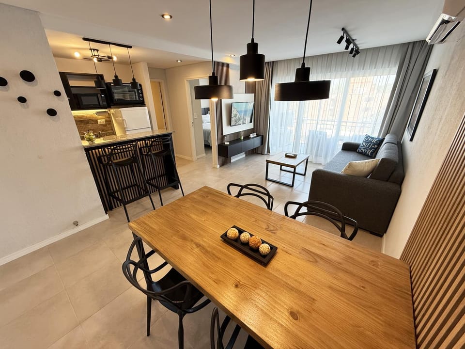 Kitchen or kitchenette, Living room, Dining area