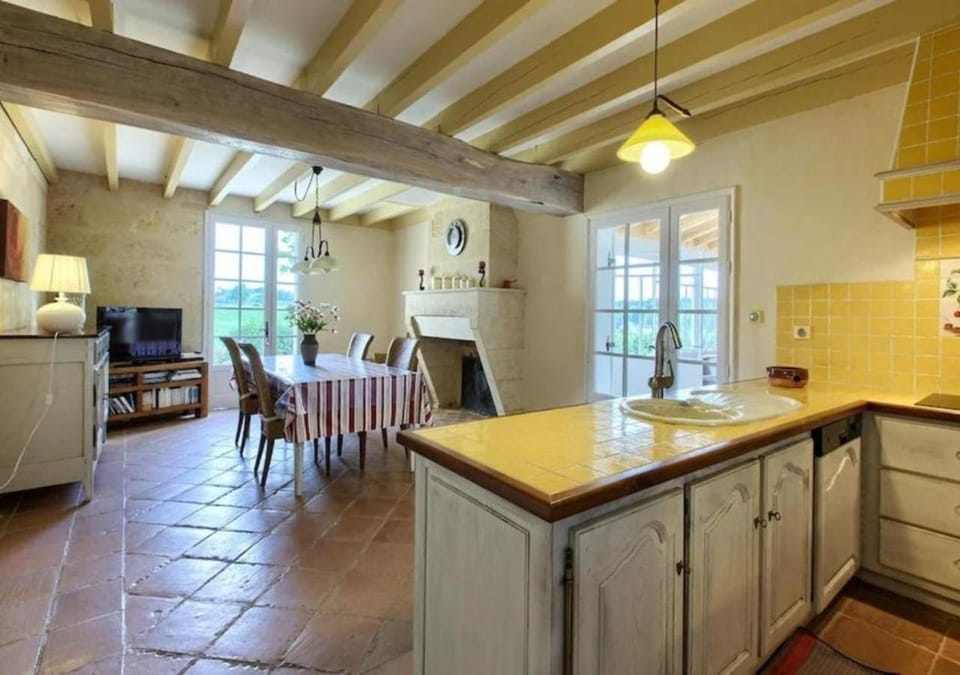 Living room, kitchen