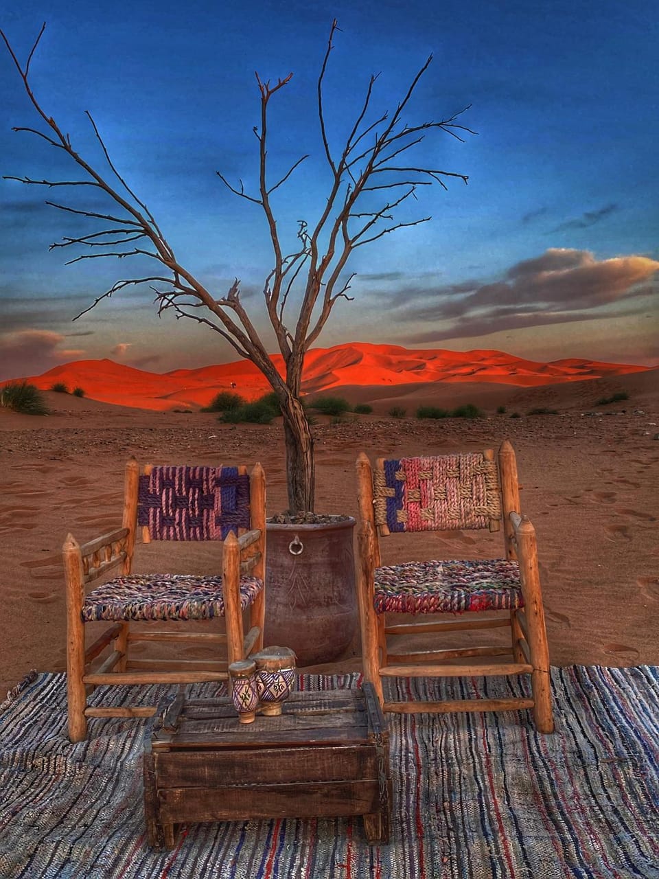 Seating area, Sunset
