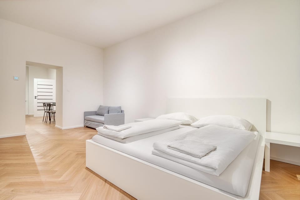 Modern City Apartment with Balcony by Rentez Apartment in Prague