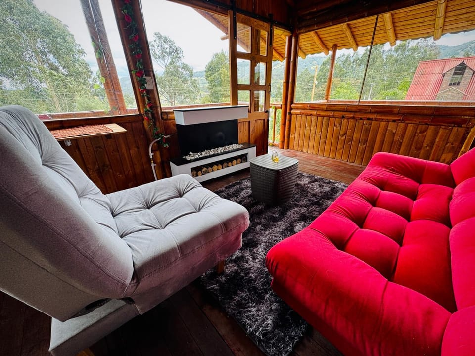 Living room, fireplace
