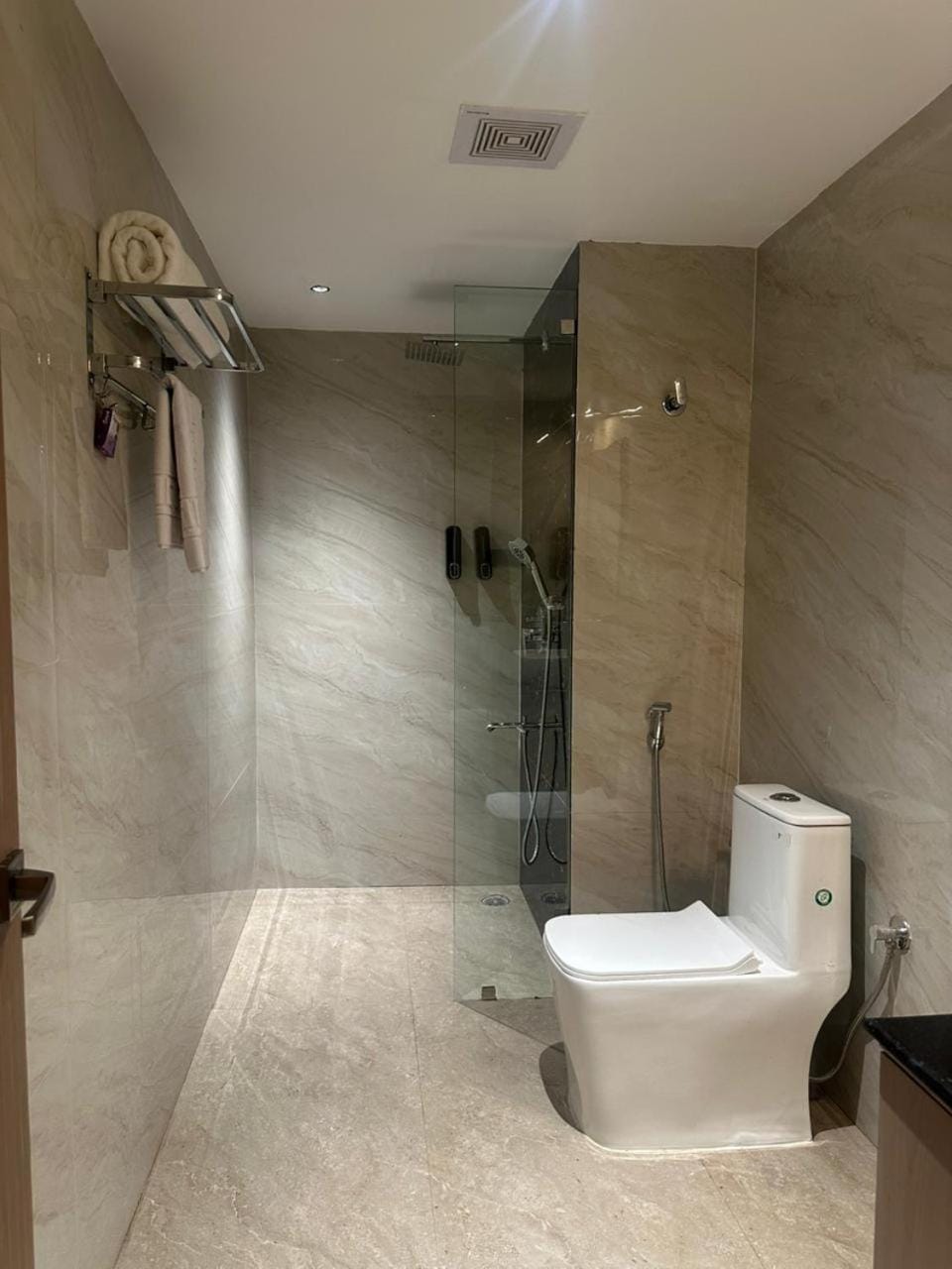 Shower, Toilet, Bathroom, towels