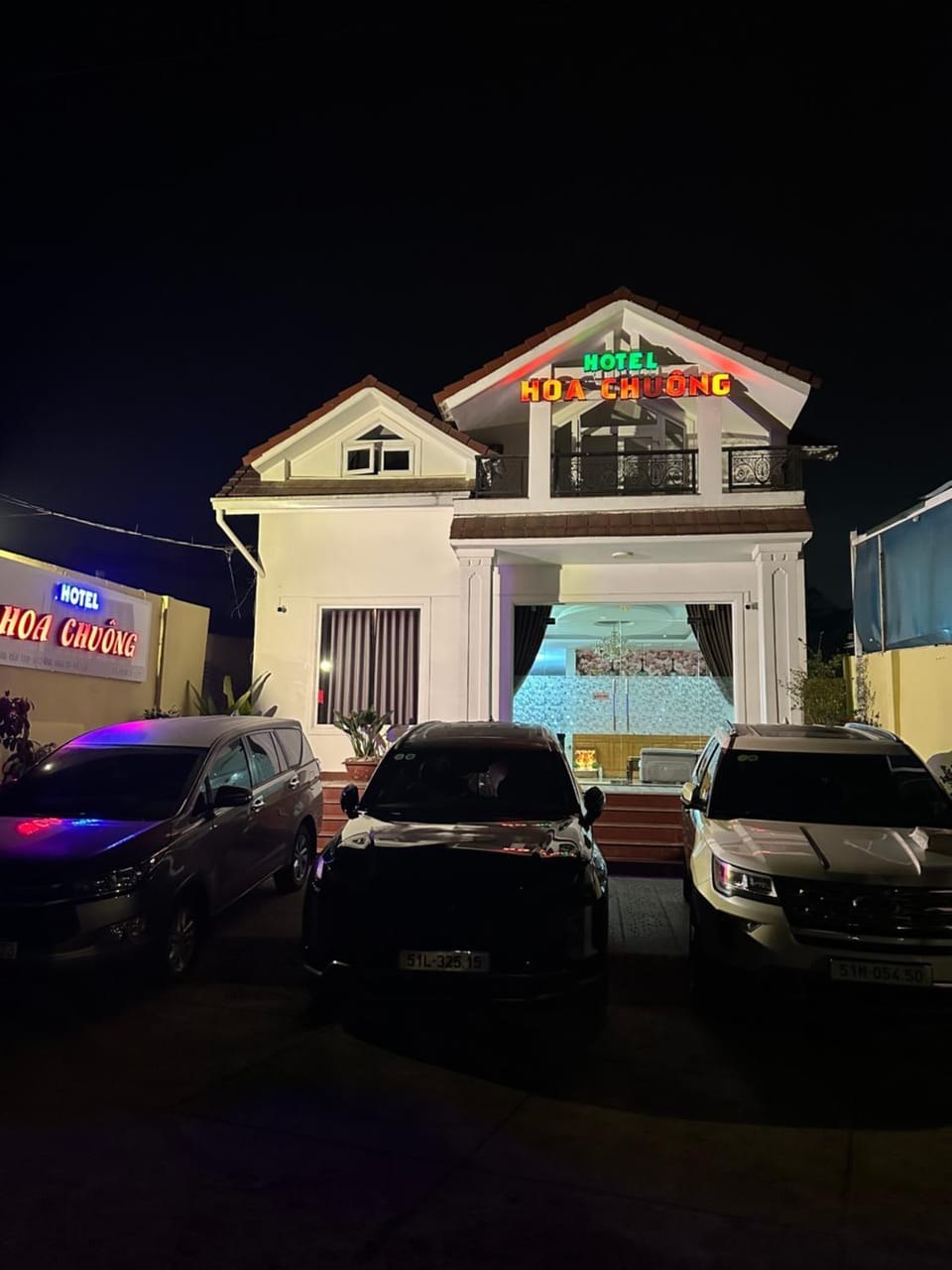 Property building, Night, Parking