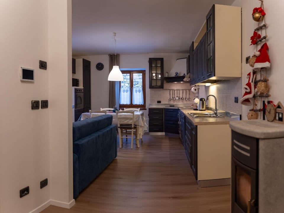 Kitchen or kitchenette, Dining area, dishwasher, fireplace, oven, stove, kitchen