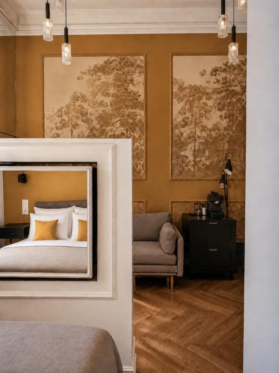 Bed, TV and multimedia, Coffee/tea facilities, Living room, Photo of the whole room, Seating area, Bedroom