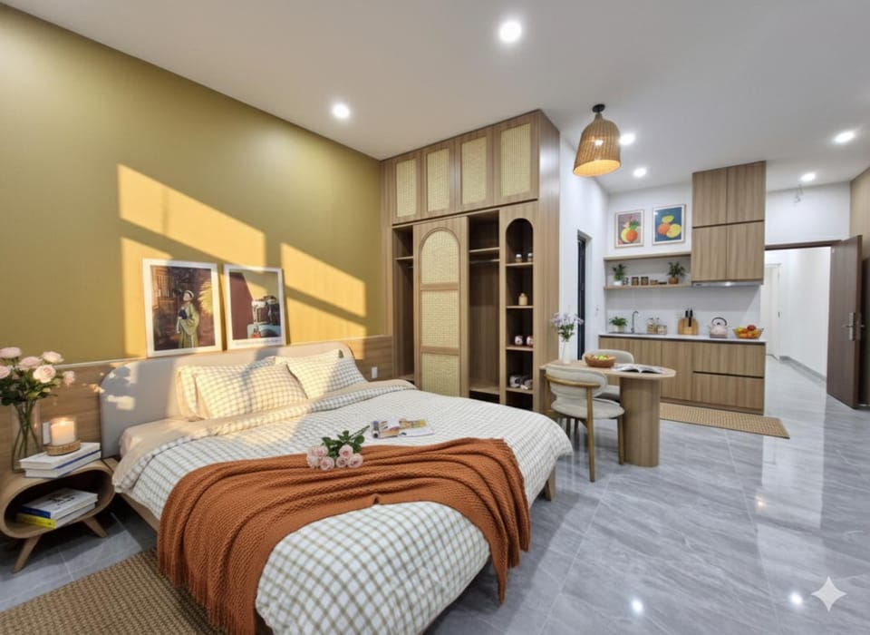 Bed, Photo of the whole room, Seating area, Bedroom, stove, wardrobe