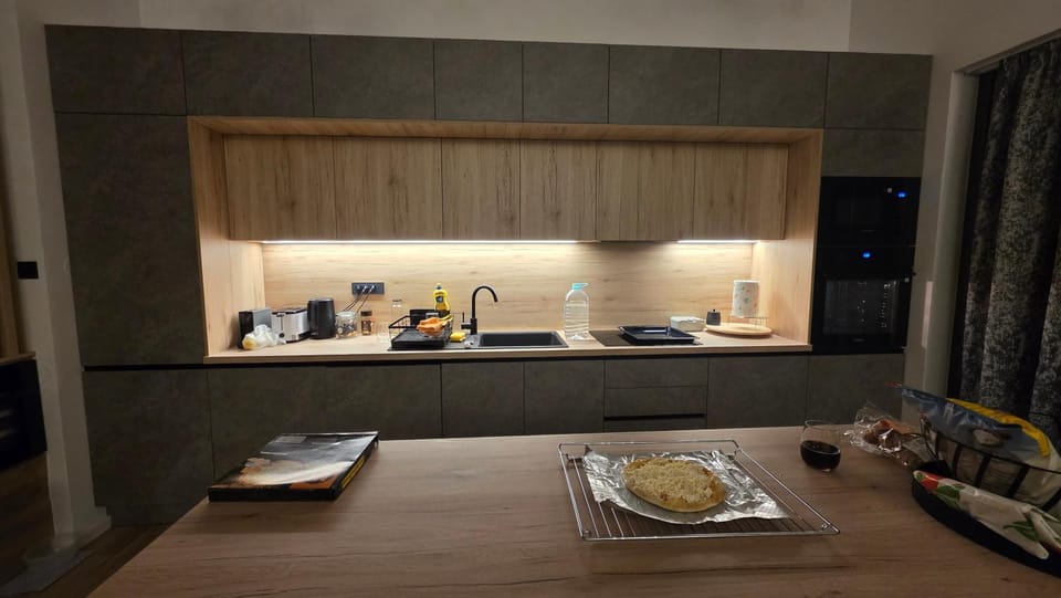 Kitchen or kitchenette, toaster
