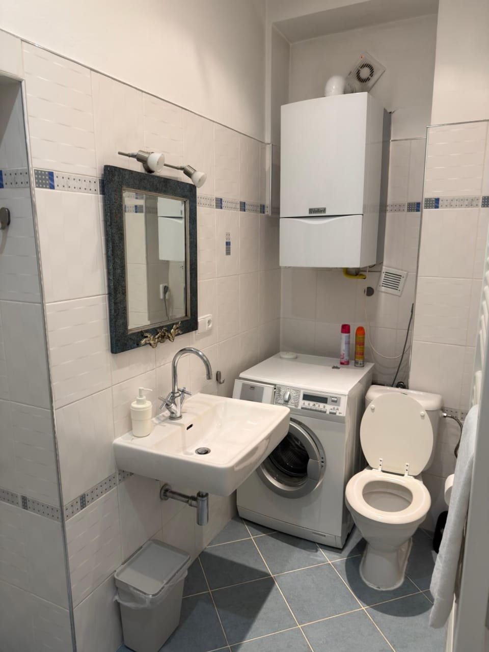 Toilet, Bathroom, washing machine