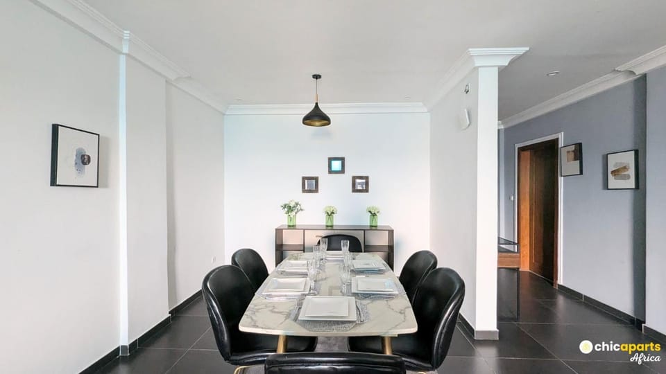 Dining area, air conditioner