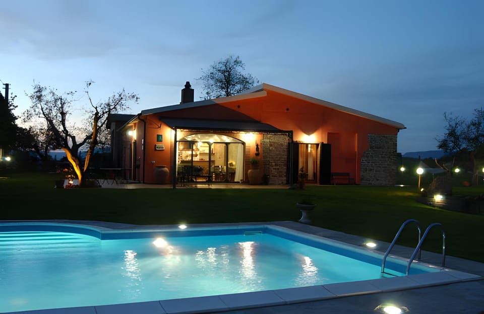 Property building, Living room, Swimming pool