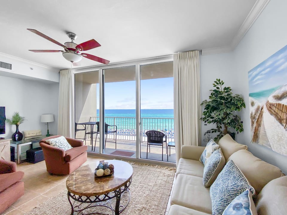 Tidewater 311 l Beachfront with pristine views l Heated Pool & Jacuzzi l Gym and Game room and Theatre House in Panama City Beach