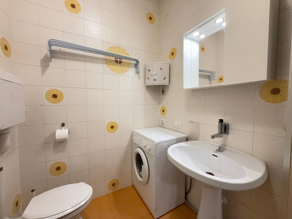 Shower, Toilet, Bathroom, bidet, towels, washing machine