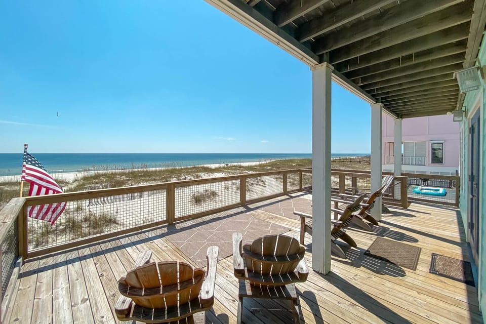 Patio, Day, View (from property/room), Balcony/Terrace, Beach, Sea view, sunbed