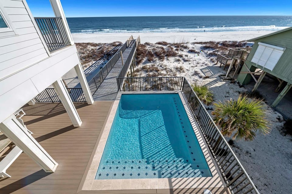 Patio, Day, View (from property/room), Balcony/Terrace, Beach, Pool view, Sea view, Swimming pool