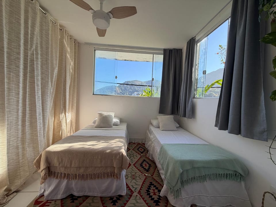 Bed, Natural landscape, View (from property/room), Photo of the whole room, Bedroom, Mountain view