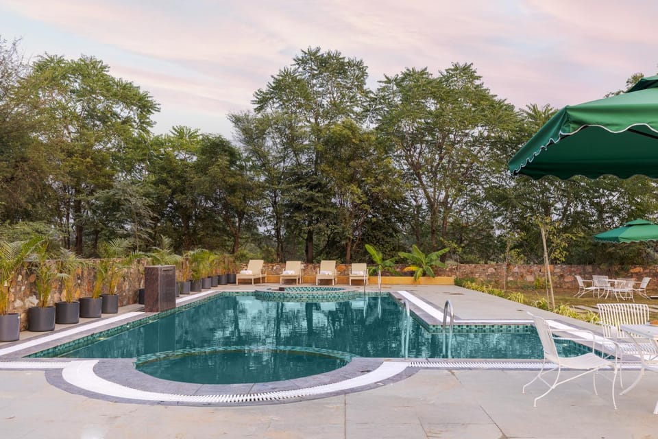 Pool view, Swimming pool, sunbed