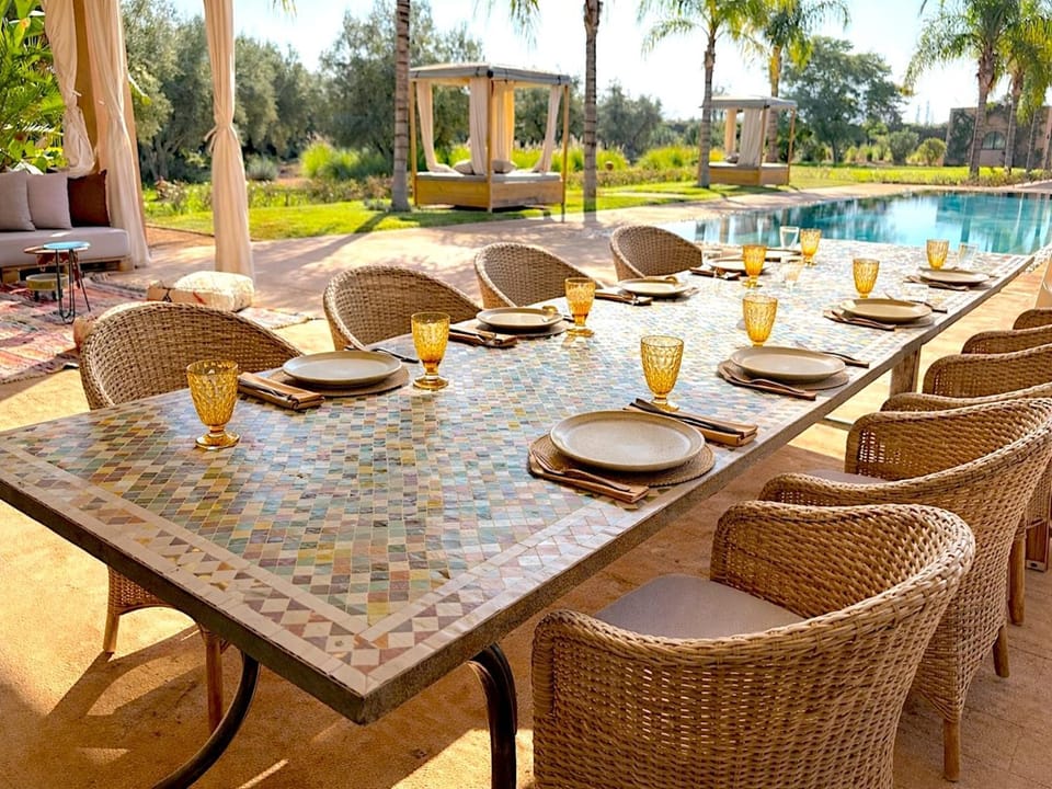 Patio, Day, Dining area, Pool view
