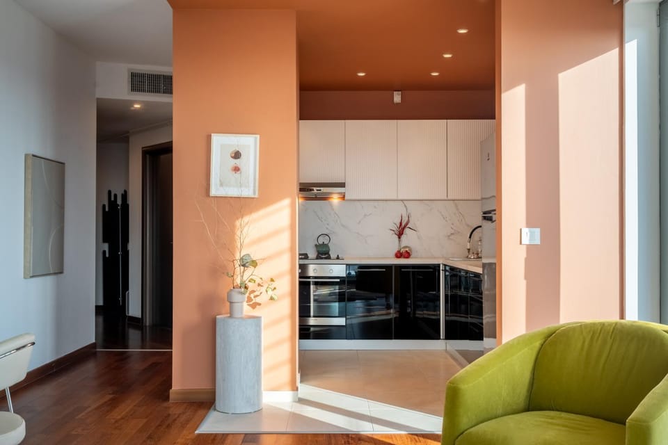 Living room, Seating area, Dining area, oven, stove