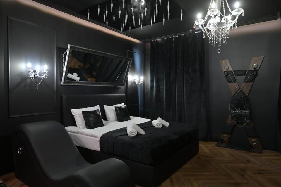 Bed, Living room, Photo of the whole room, Seating area, Bedroom