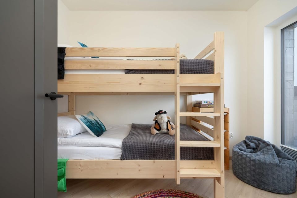 Bed, Photo of the whole room, Bedroom, bunk bed, wardrobe