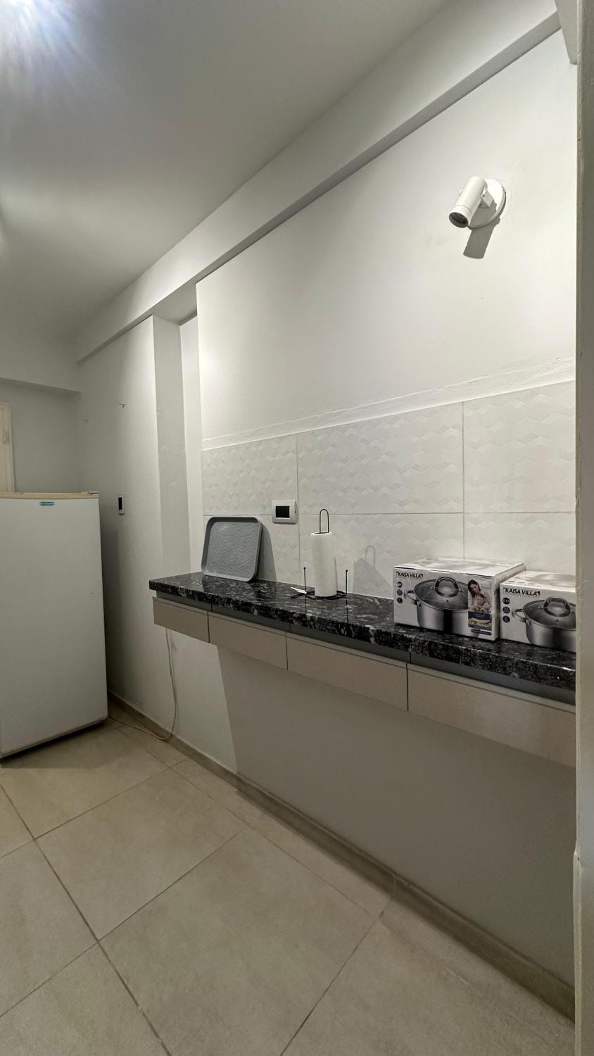 Kitchen or kitchenette, oven