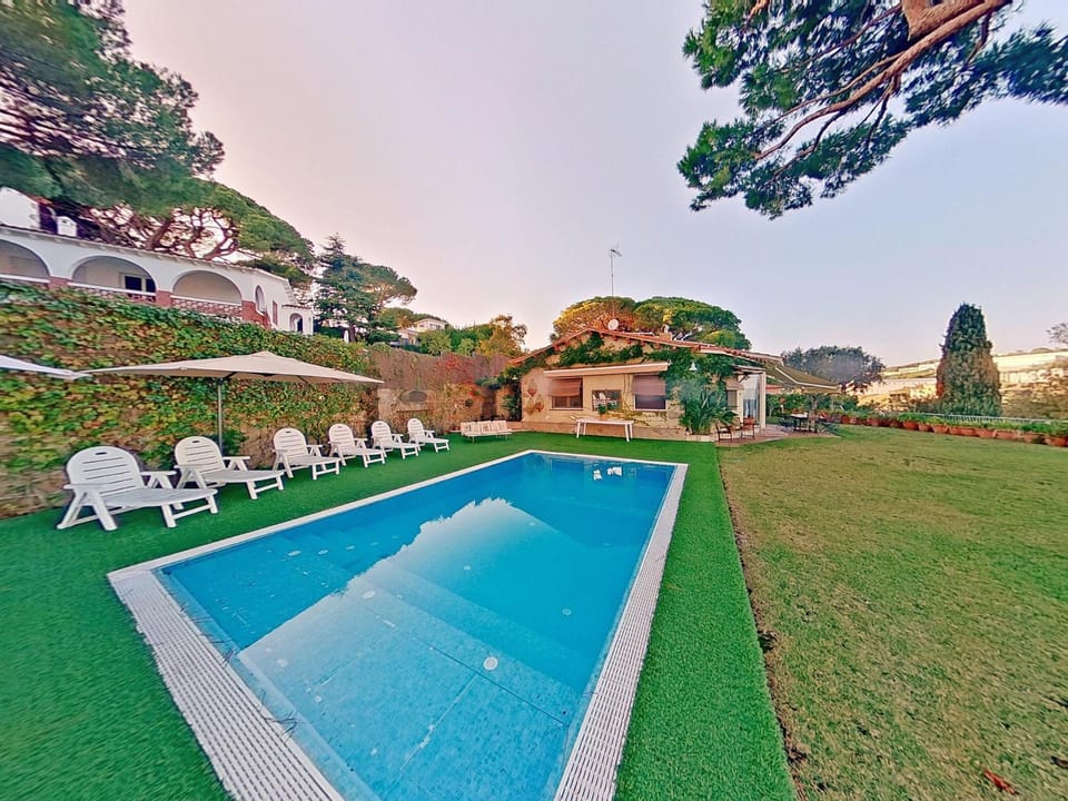 Spring, Day, Natural landscape, Garden, Garden view, Pool view, Swimming pool, sunbed
