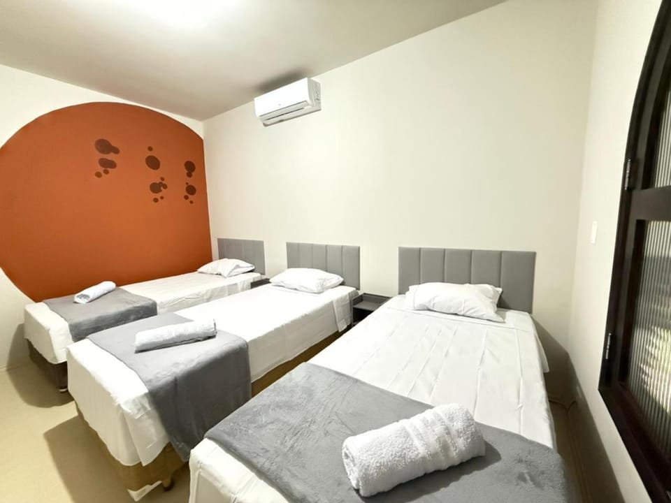 Bed, Bedroom, towels, air conditioner