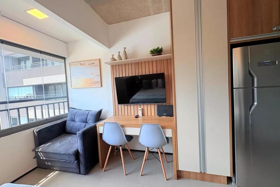Studio Completo Novo Próximo ao Metrô Santo Amaro Apartment in Sao Paulo City