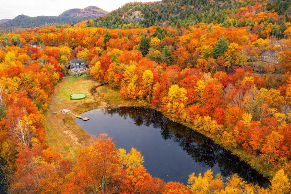 Natural landscape, Bird's eye view, Autumn, Lake view, Mountain view