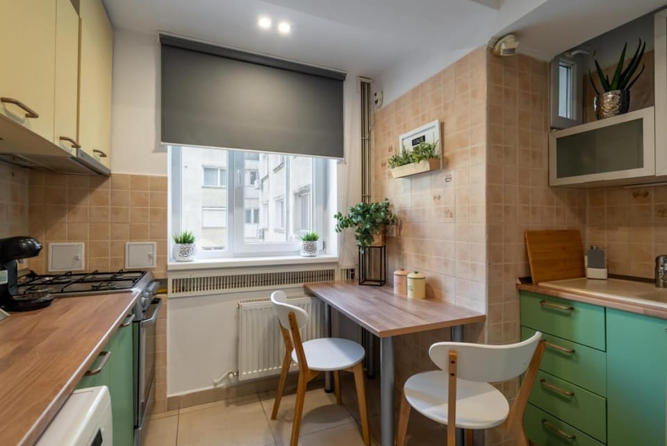 Kitchen or kitchenette, Dining area, oven, washing machine