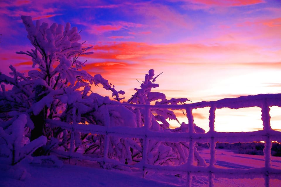 Natural landscape, Winter, Sunrise, Sunset