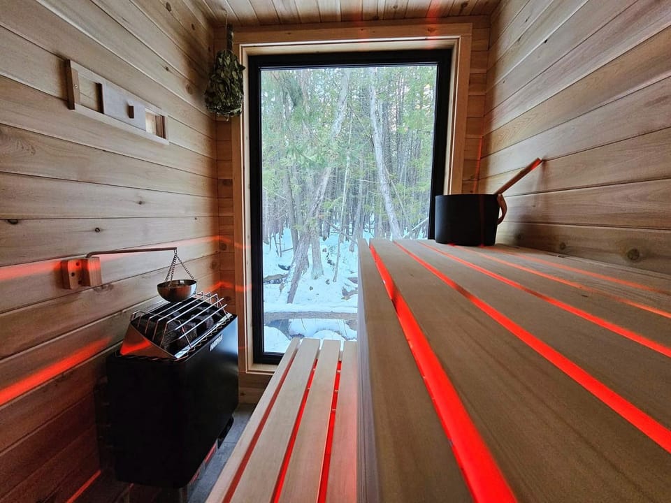 Nordik Spa Cabin - Hot Tub & Sauna - Winter Escape Cabin in Madawaska Valley