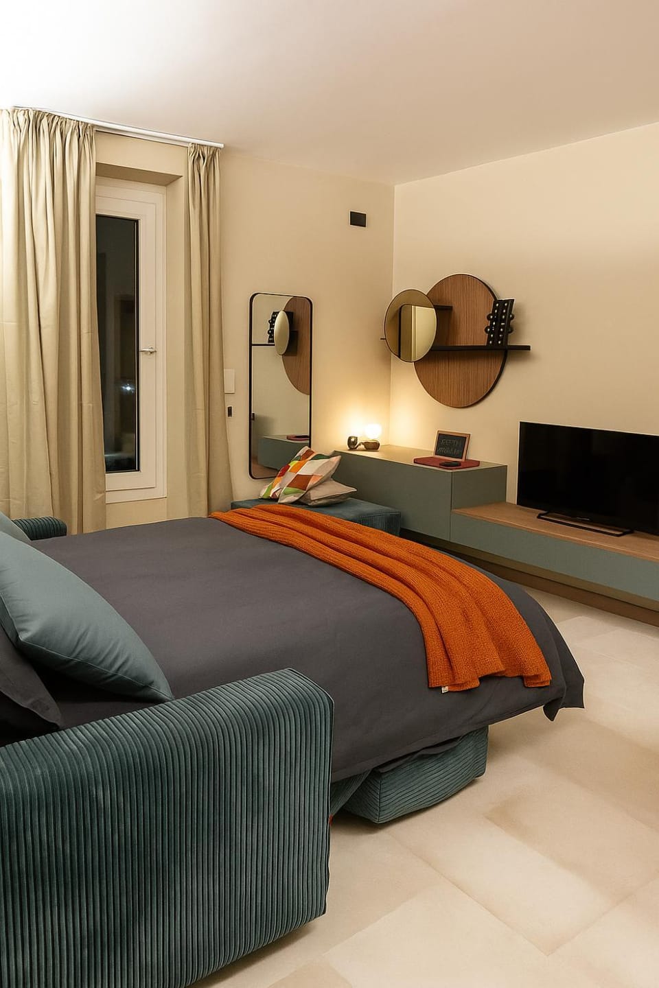 Bed, Living room