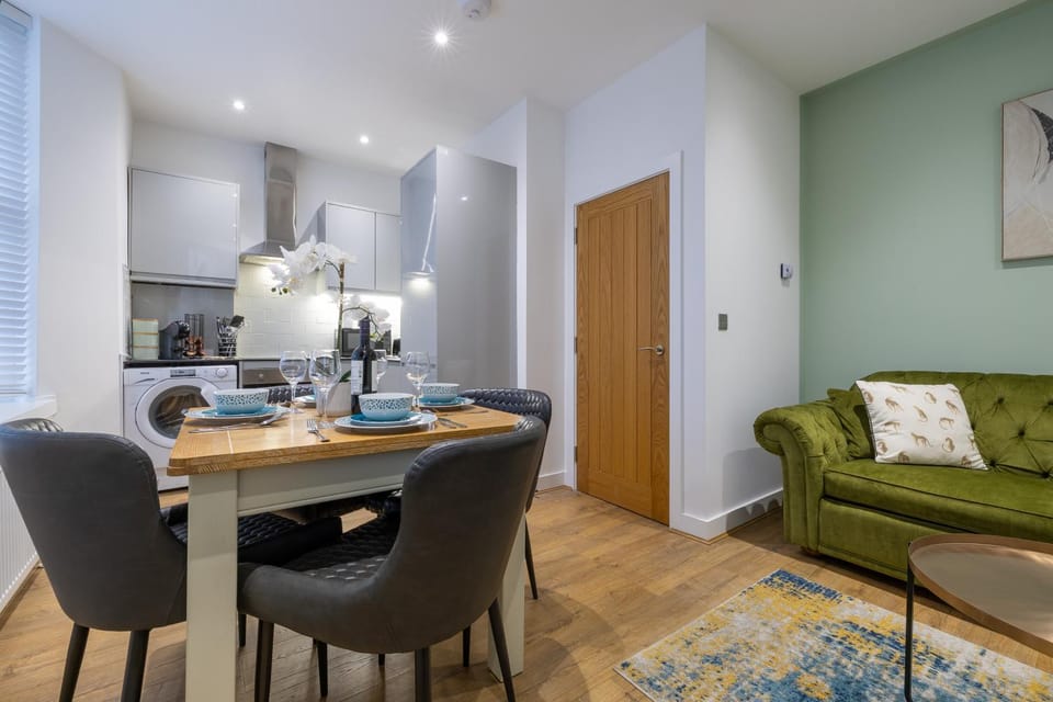 Living room, kitchen