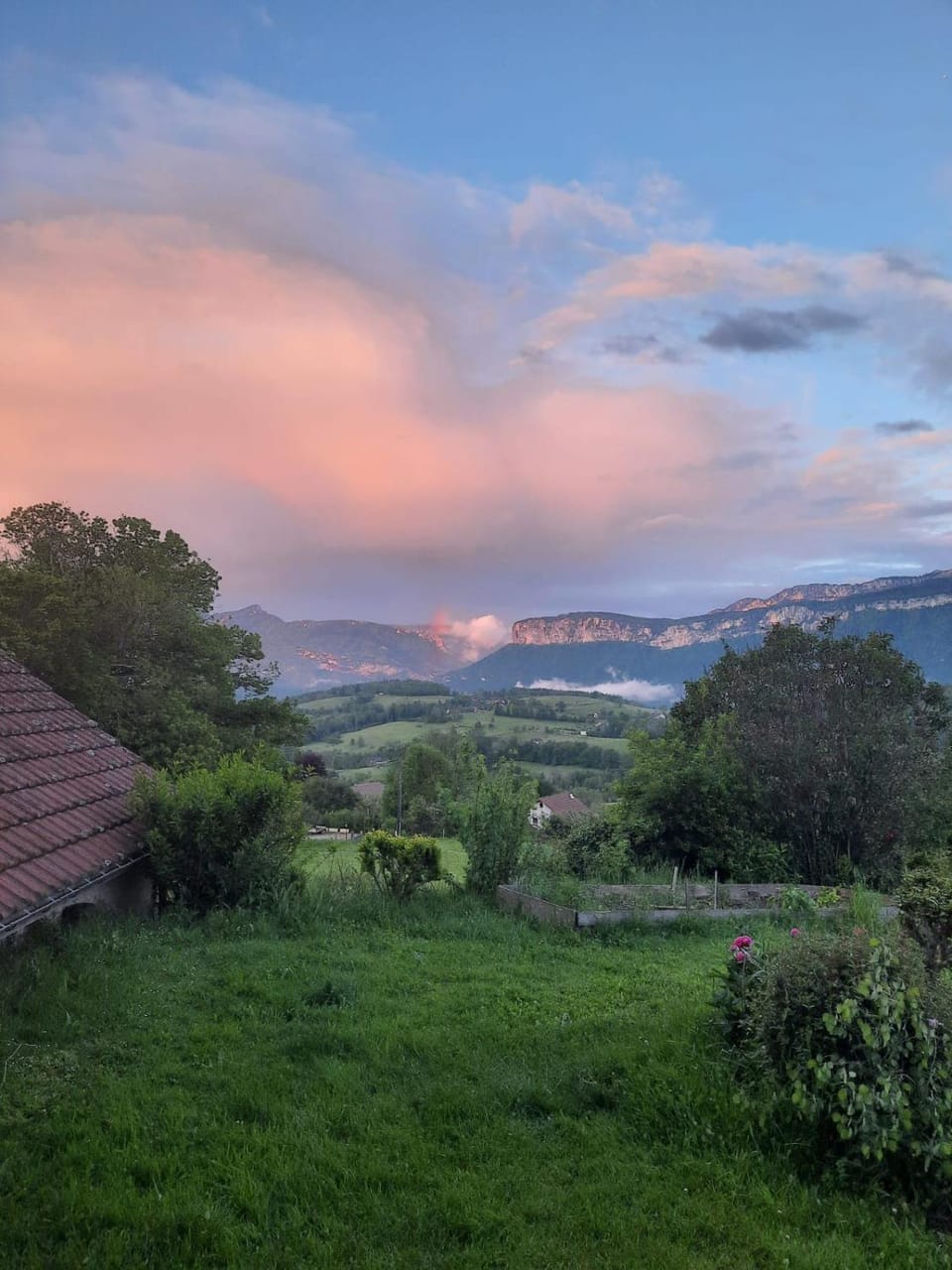 Natural landscape, Mountain view, Sunset