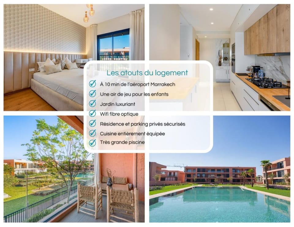 Amal Cozy - Modern Design, 4 Pools & HD Wifi Apartment in Marrakesh