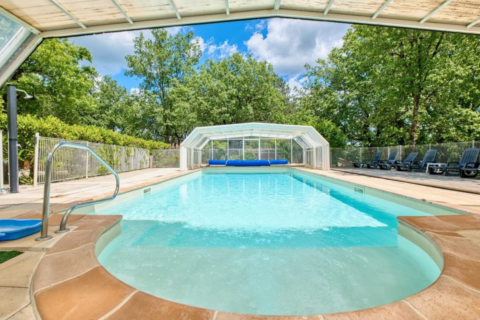 Property building, Living room, Swimming pool