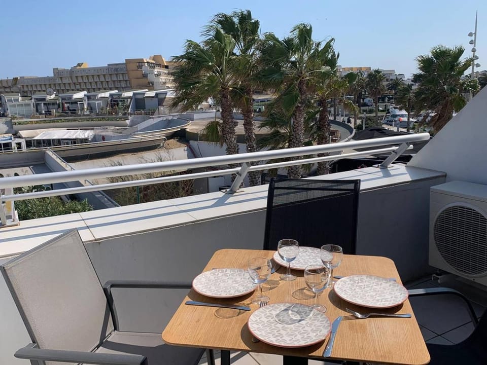 583 Grand appartement 2 pers Port Ambonne terrasse Apartment in Agde