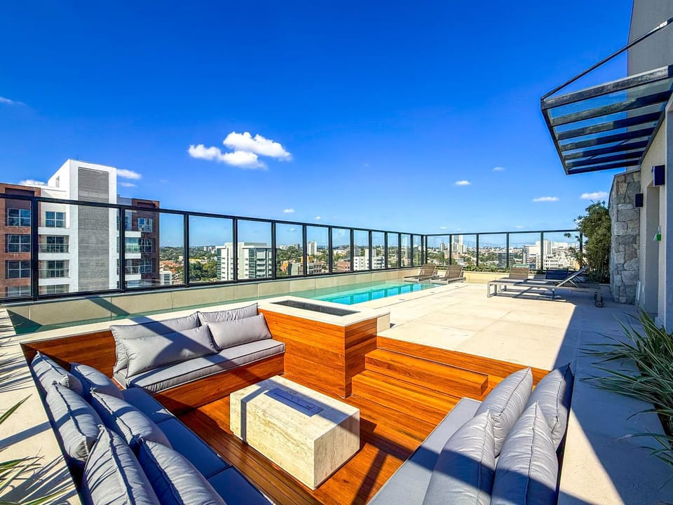 Day, View (from property/room), Balcony/Terrace, Pool view, Swimming pool, sunbed