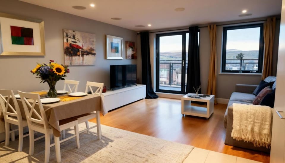View (from property/room), Balcony/Terrace, Living room, Dining area