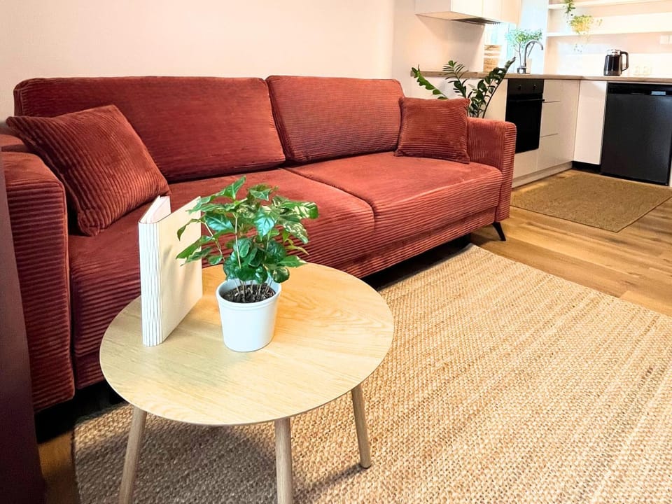 Kitchen or kitchenette, Living room, Seating area