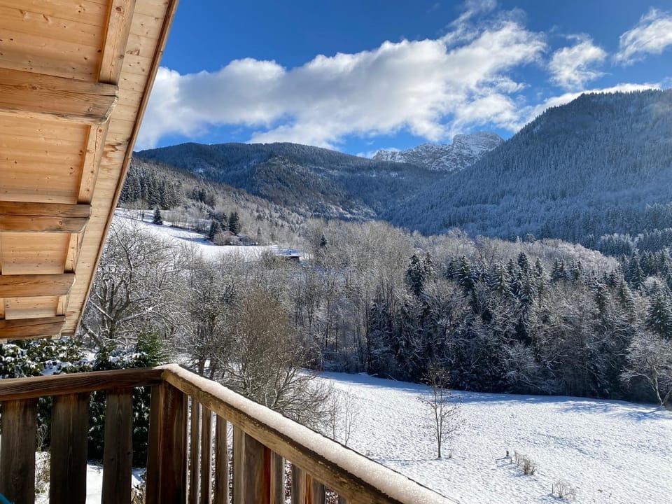 Day, Natural landscape, Winter, View (from property/room), Balcony/Terrace, Mountain view