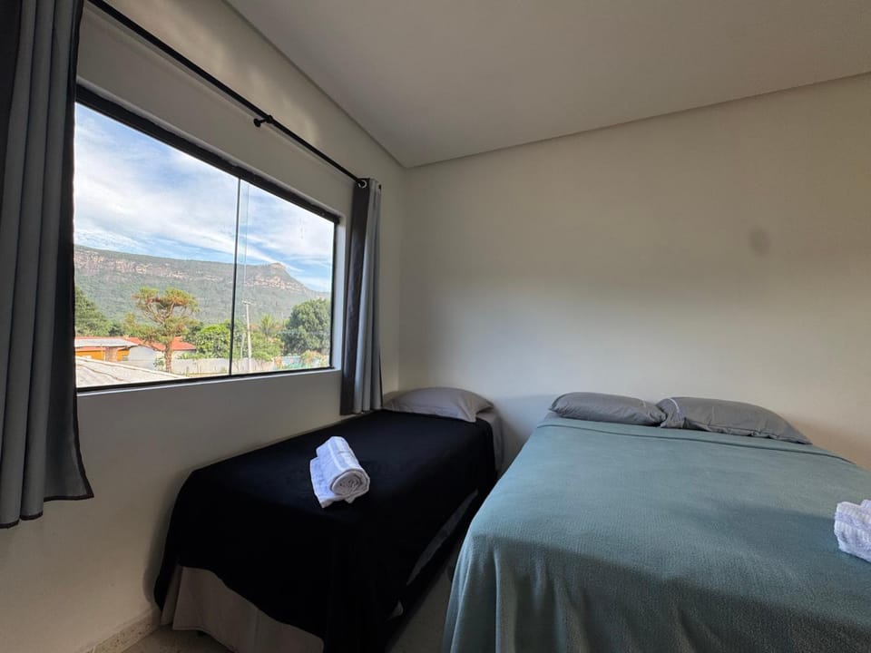 Bed, Natural landscape, Photo of the whole room, Bedroom, Mountain view