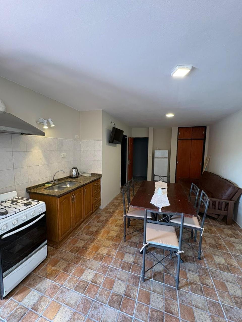 Kitchen or kitchenette, Living room, Dining area