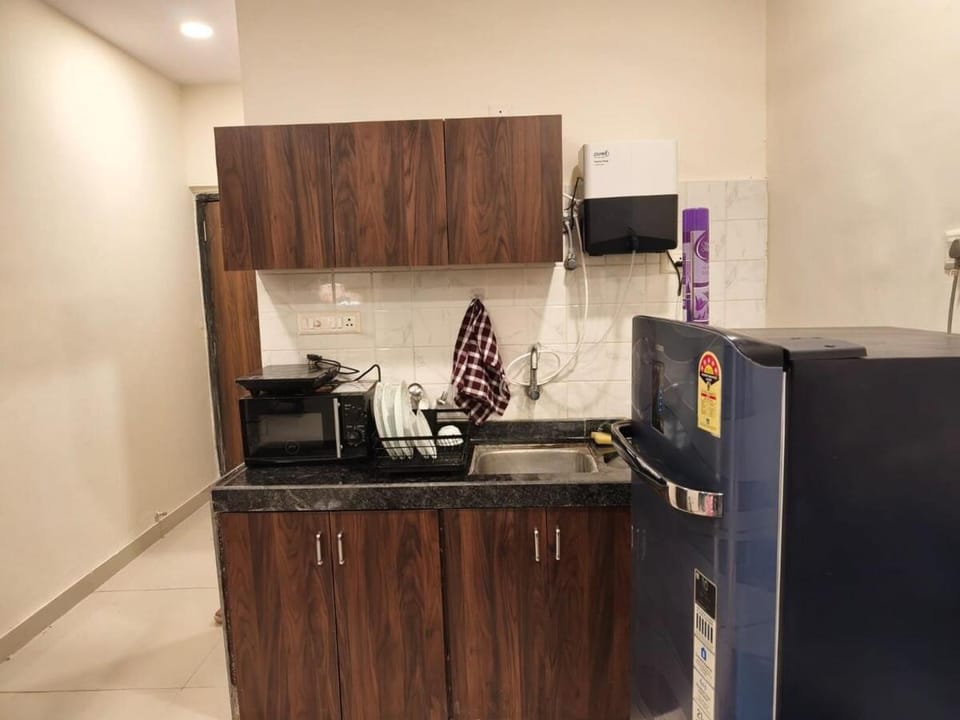 Kitchen or kitchenette, oven