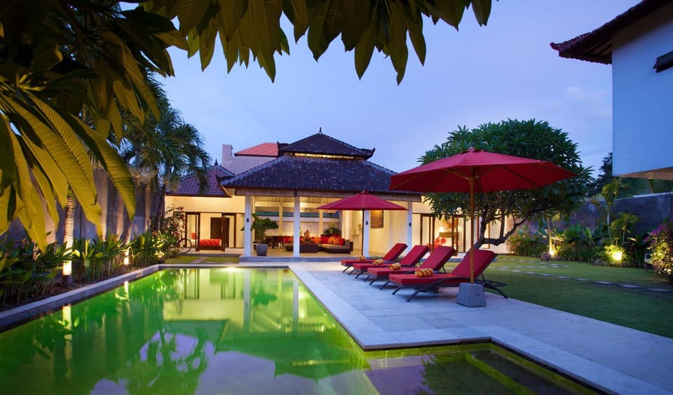 Garden, Swimming pool, Swimming pool, Sunset