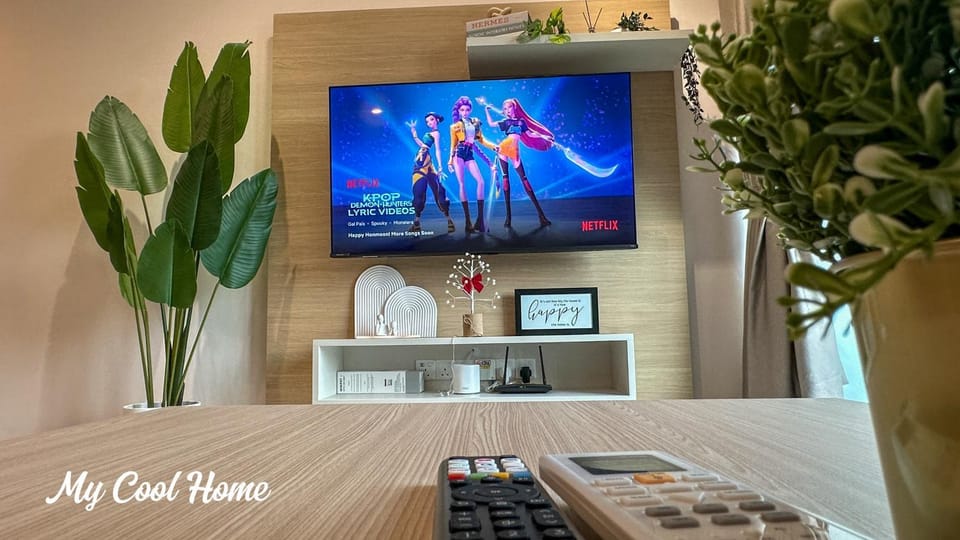 Communal lounge/ TV room, TV and multimedia, Evening entertainment, Text overlay